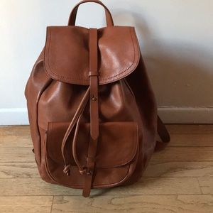 Madewell leather backpack in Tan